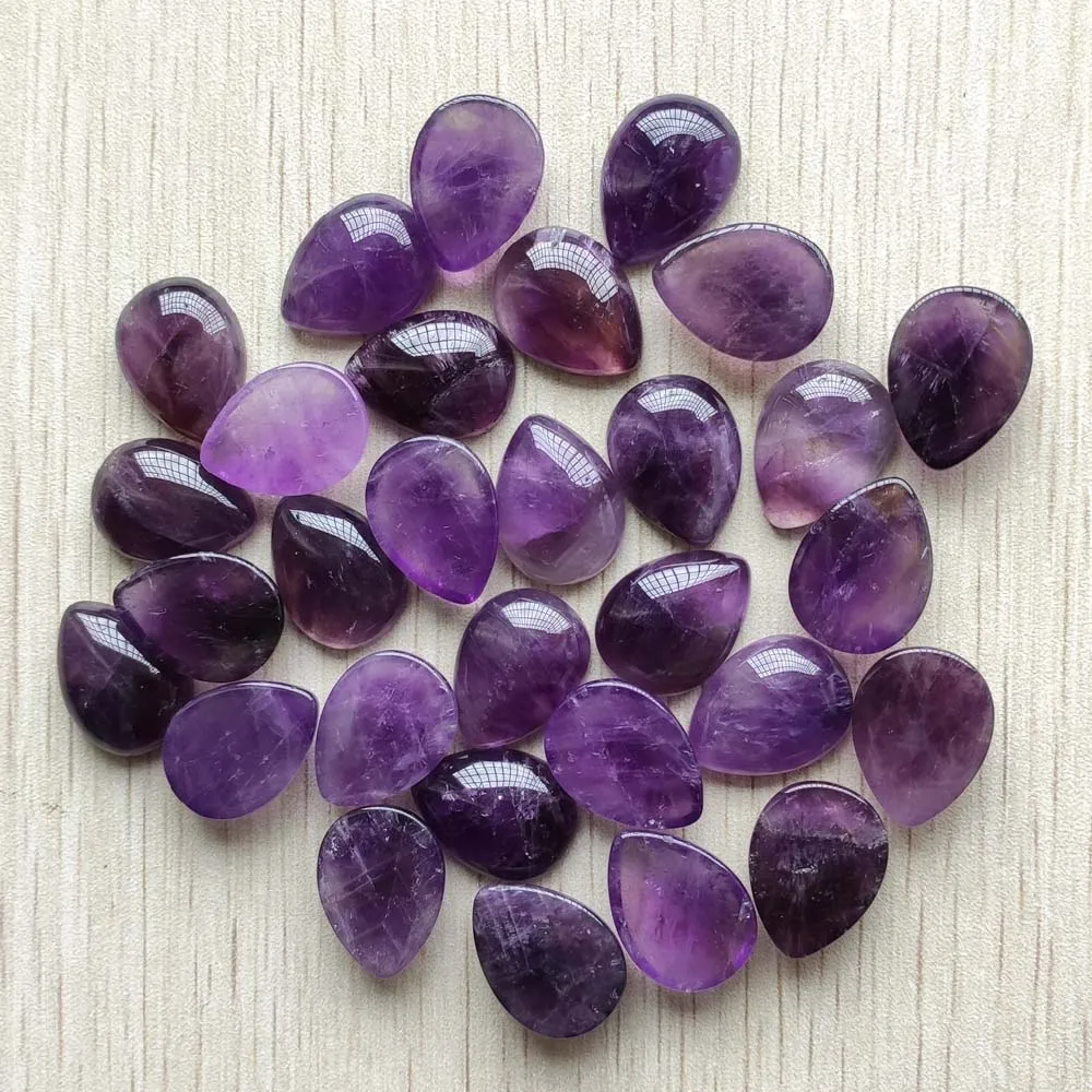 Natural amethysts stone good quality water drop cabochon bead 15x20mm for jewelry making wholesale 30pcs/lot free shipping