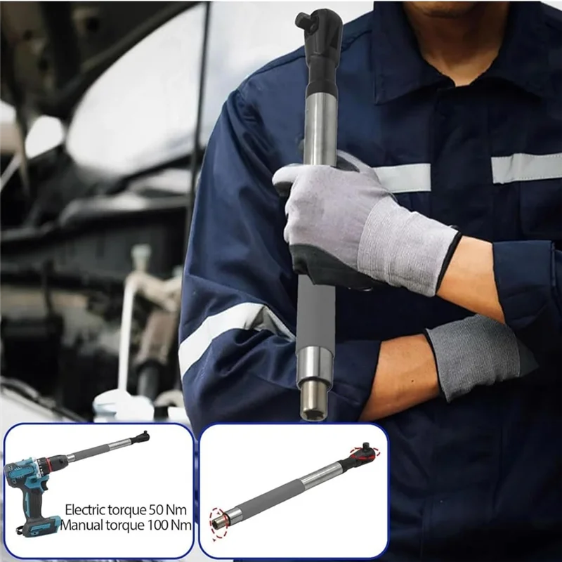 

Offset Extension Wrench 4 Conversion Adapters,For 1/2-Inch For Electric Drill In For Tight Spaces-Retail