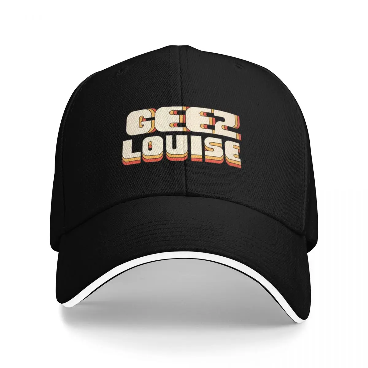 

Geez Louise Funny Typography Retro Style Baseball Cap summer hat custom Hat dad hat cute Women's Hats For The Sun Men's