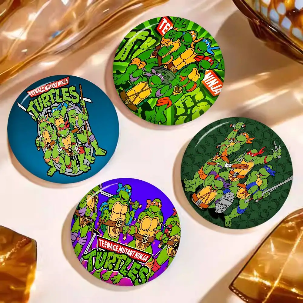 Anime N-Ninja Turtles Tinplate Pin Button Custom Anime Role Old-school Brooch Cartoon Collar Badge Jewelry Gift Fans