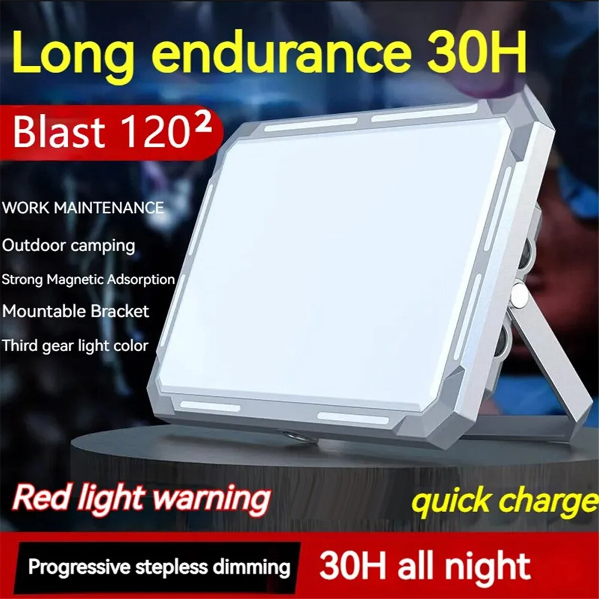 Portable LED Camping Tent Light Rechargeable Searchlight Outdoor Emergency Lighting Waterproof Hanging Night LampT98C