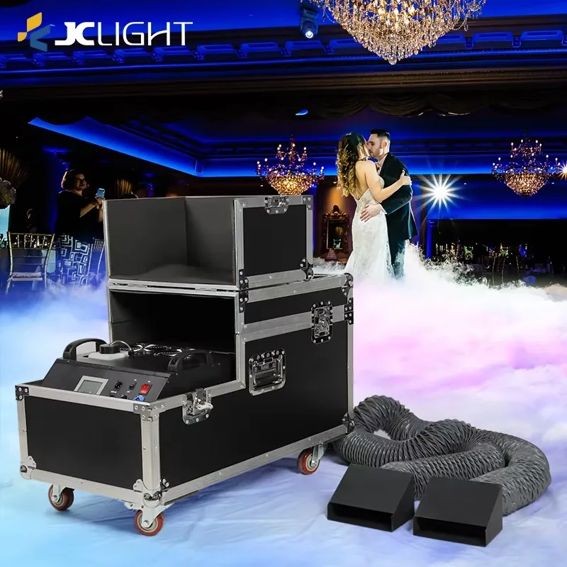 3000W Water-Based Dual Outlet Low Lying Fog  Heavy Nimbus Mist Maker for Wedding Concert Professional Stage FX