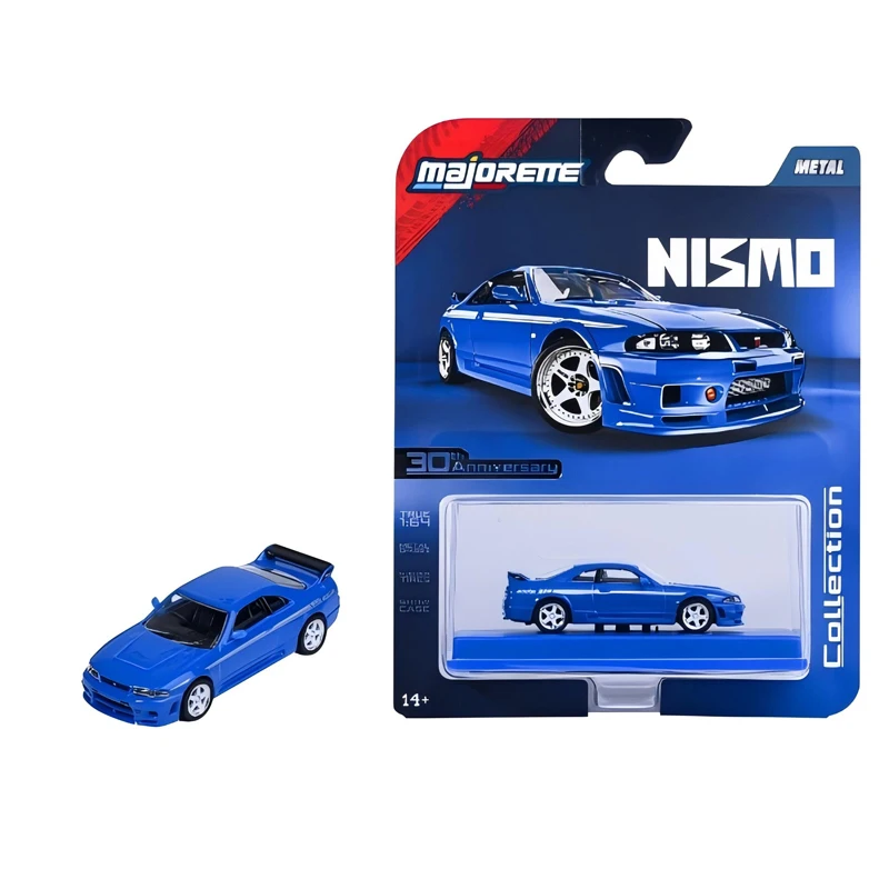 Majorette 1:64 Diecast Auto Collectie Prachtige BMW 3.0 CSL, BMW M3, Nismo 400R, Lamborghini Murcielago met Vitrines
