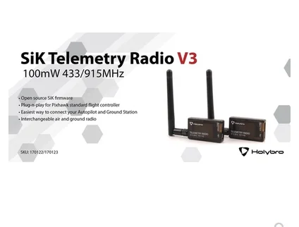 

HolyBro 433 МГц 915 МГц 100 мВт 500 МВт трансивер радиотелеметрический набор V3 для контроллера полета PIXHawk 4 APM2.6 для гоночного дрона