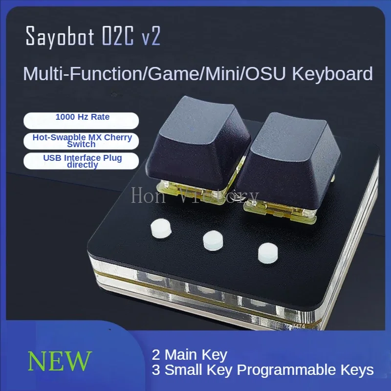 

2022 Sayobot O2C v2 OSU Mini Keyboard Muti-Function Tester Gaming Keypad Cheery Mx Red Switch Programmable Mechanical Keyboard