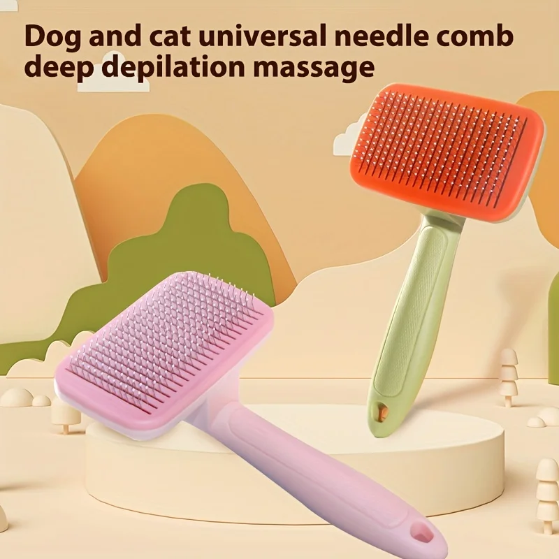 Cat Dog Professional Grooming Brush De-fluffing needle comb cleaning brush long and short hair pet hair removal comb