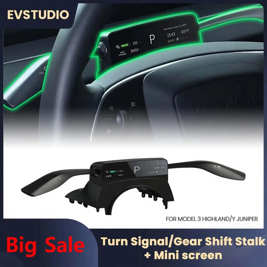 

Руль переключения передач для Tesla Model 3, Highland Y Juniper, комплект физического захвата, ручка переключения передач, рычаг поворота, мини-дисплей