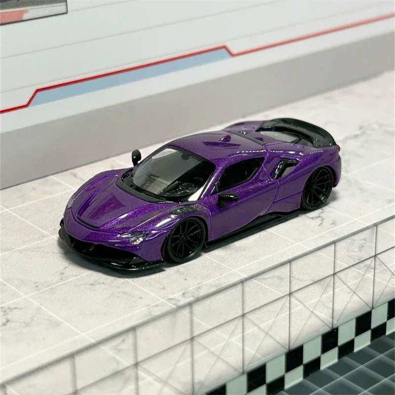 FINE MODEL 1:64 Novitec SF90 Red/white/Purple/Black limited999  Diecast Model Car