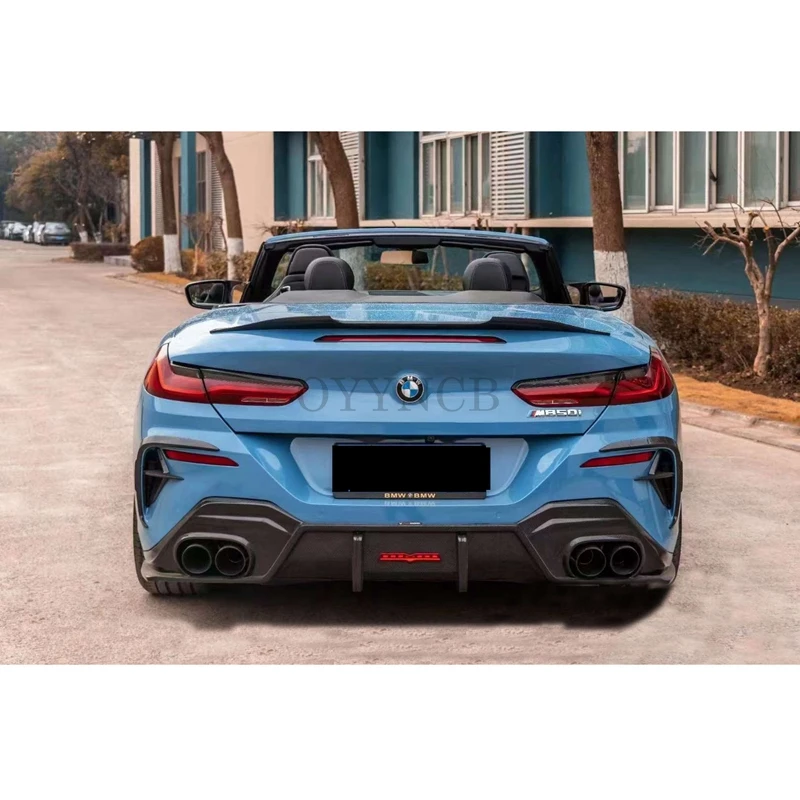 For BMW 8 Series G14 G15 2020 2021 2022 2023 High Quality Dry Carbon Fiber Rear Trunk Wing Spoiler Kit Refits AC style