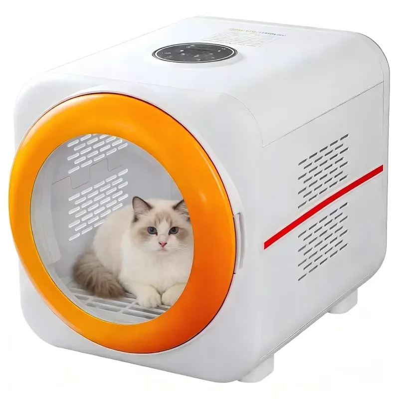 Smart Pet Drying Box for Cats Small Dogs Automatic Safe Antimicrobial Ultra Quiet Intelligent Temp Control 360 Degree Air