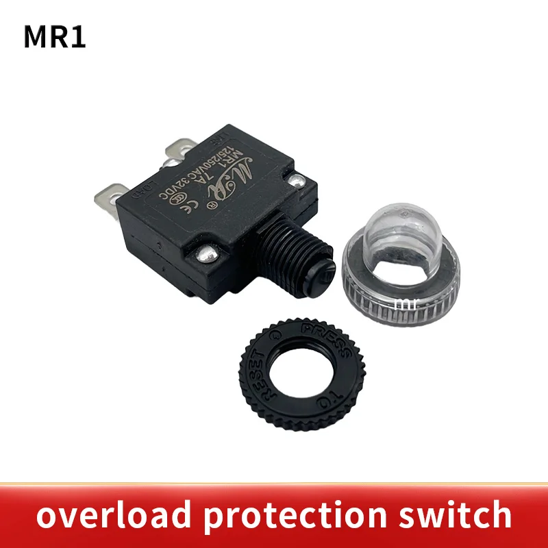 1PCS circuit Breaker MR1 3A,4A,5A,6A,7A,8A,10A,15A,16A,18A,20A,25A,30A thermal switch overload protector push button and cap