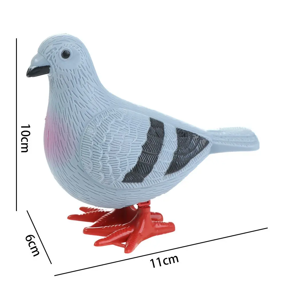 Ornament Pigeon Model Educational Toy Plastic Artificial Feather Figurine Animal Model Pigeon Clockwork Toys Wind Up Toys