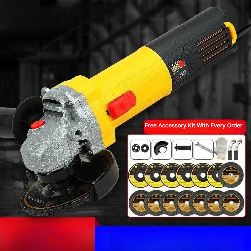 Multi Purpose Power Tool 720W Portable Electric Angle Grinder Cutting Polishing Machine For Metal Wood Stone Grinding Work