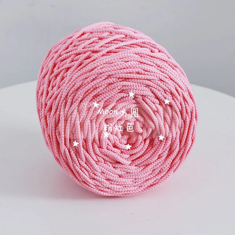 

Hollow Knitted Crochet Yarns, Nylon Cord, Polyester Thread, Round Rope, DIY Handbag, Purse Basket, Chunky Trapillo, 400G, 4mm