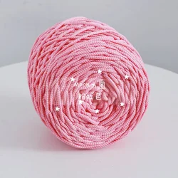 Hollow Knitted Crochet Yarns, Nylon Cord, Polyester Thread, Round Rope, DIY Handbag, Purse Basket, Chunky Trapillo, 400G, 4mm