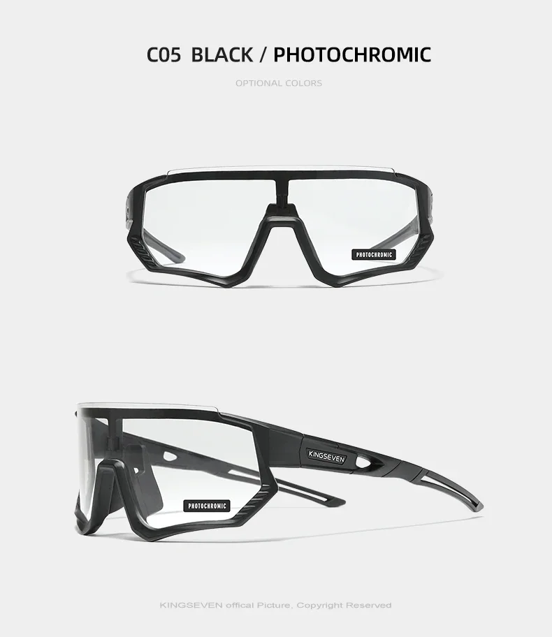 Kingseven photo chrome Fahrrad brille Anti-UV-Männer Fahrrad Fahrrad Sport Radfahren Sonnenbrille MTB Radfahren Klettern großen Rahmen – Detail 7