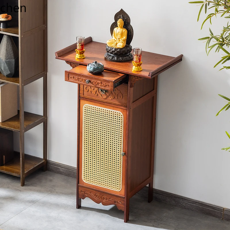 HT Incense Table for Home Use, Buddhist Shrine, Altar Cabinet, Hall Incense Table, God of Wealth Cabinet, Guanyin Altar Stand