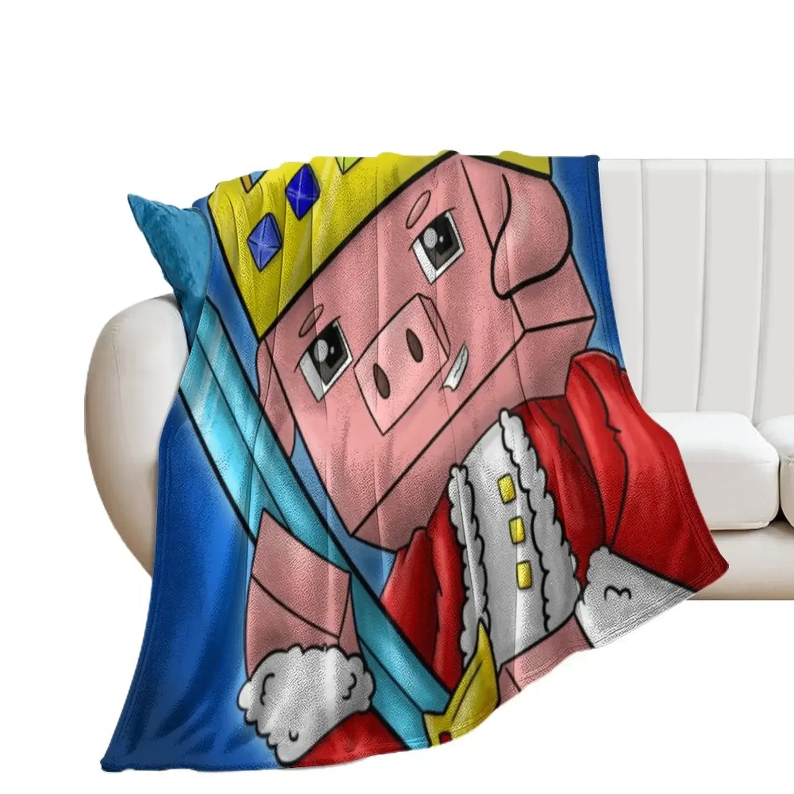 technoblade king merch Throw Blanket Quilt cosplay anime Weighted Blankets