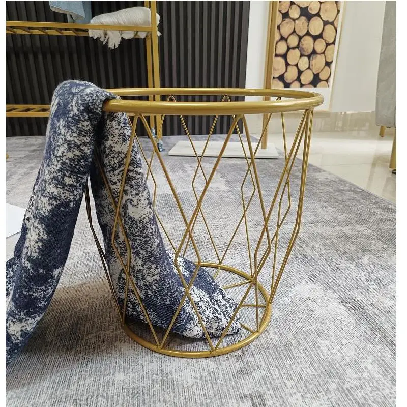 

Nordic Iron Art Storage Basket Bathroom Dirty Clothes Basket Dirty Clothes Basket Light Luxury Home Toys Clothes Storage Basket