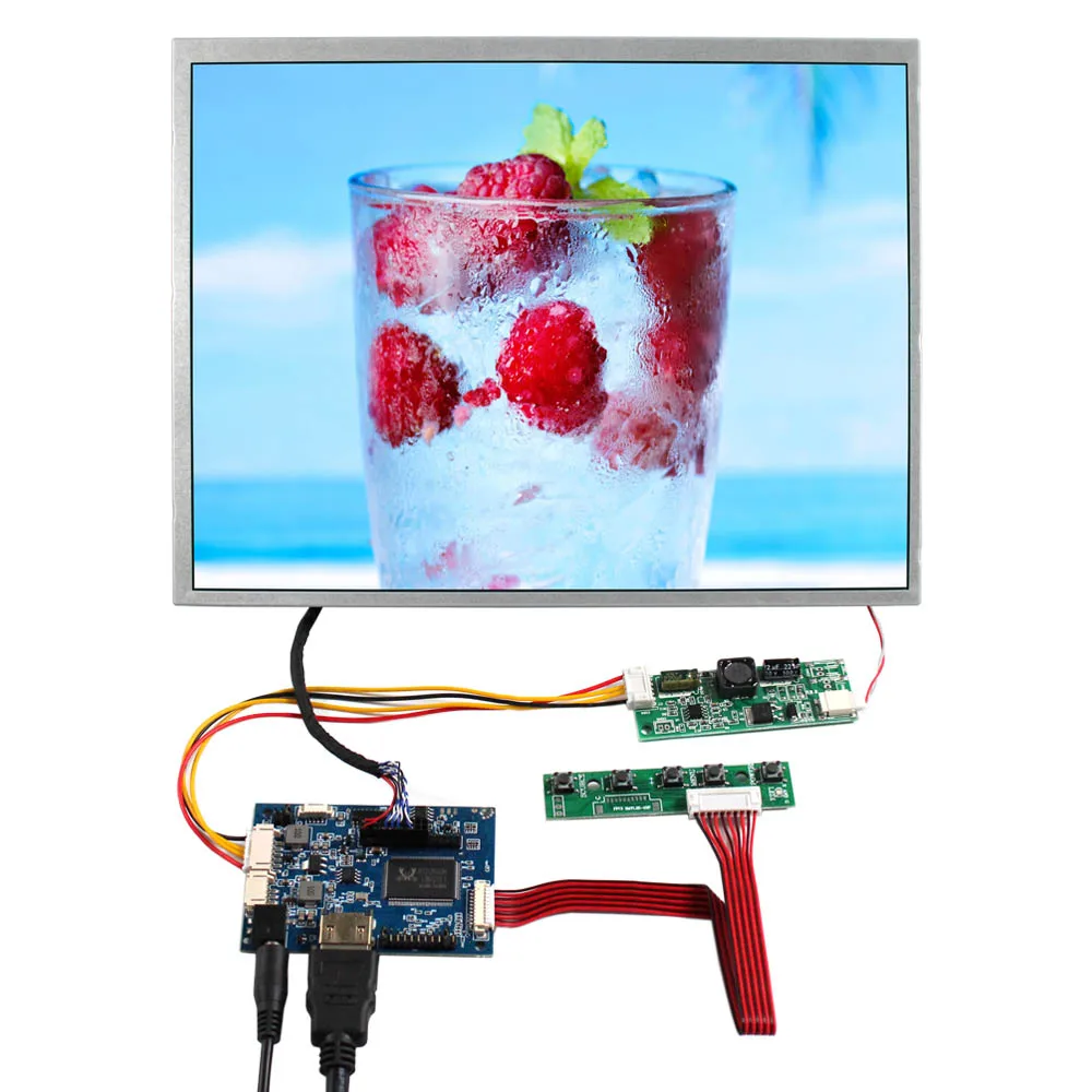 

HD MI LCD Controller Board 12.1in 800X600 IPS 450nit LED Backlight LCD Display