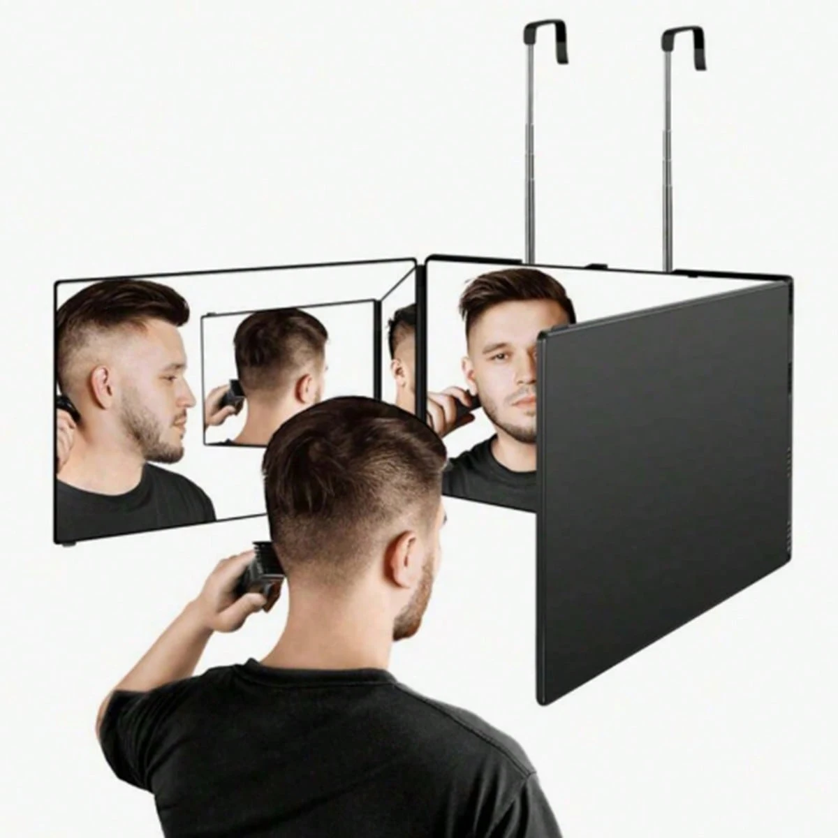 Faltbarer 360-Grad-Frisierspiegel °   Einstellbar, tragbar, platzsparend. Coupe, Toilette, Reise. Badezimmer-Deko, Make-up, Schulanfang.