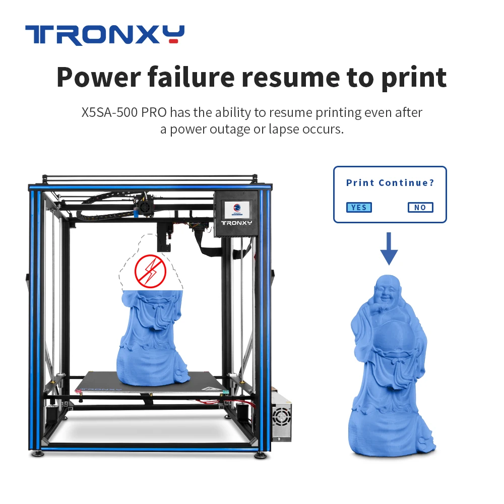 Imagem -06 - Tronxy-diy Touch Screen Kit Impressora 3d X5sa 500 Pro Fdm Grande Tamanho de Impressão 500*500*500 mm Pla