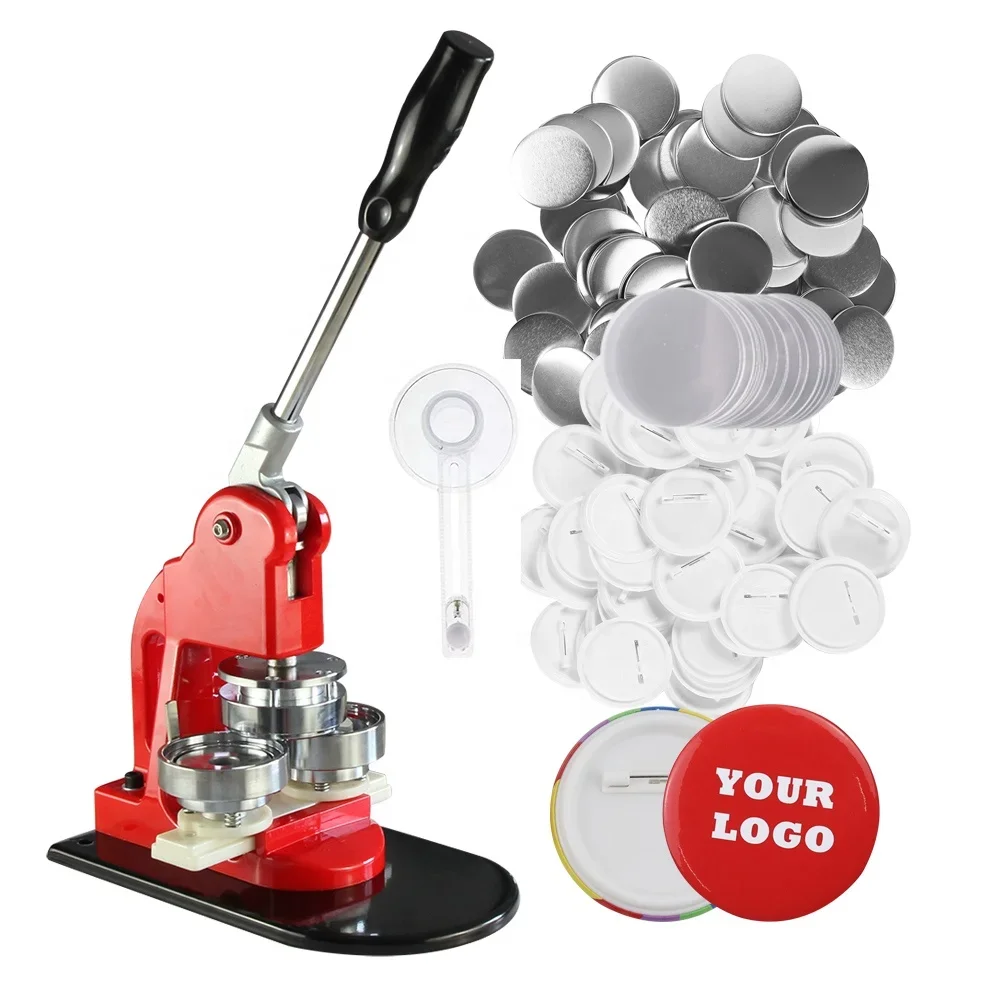 

2.25 inch(58mm)Button Maker maachine DIY Round Pin Button Maker Press maachine Kit with 1000pcs Button Parts and Paper Cutter