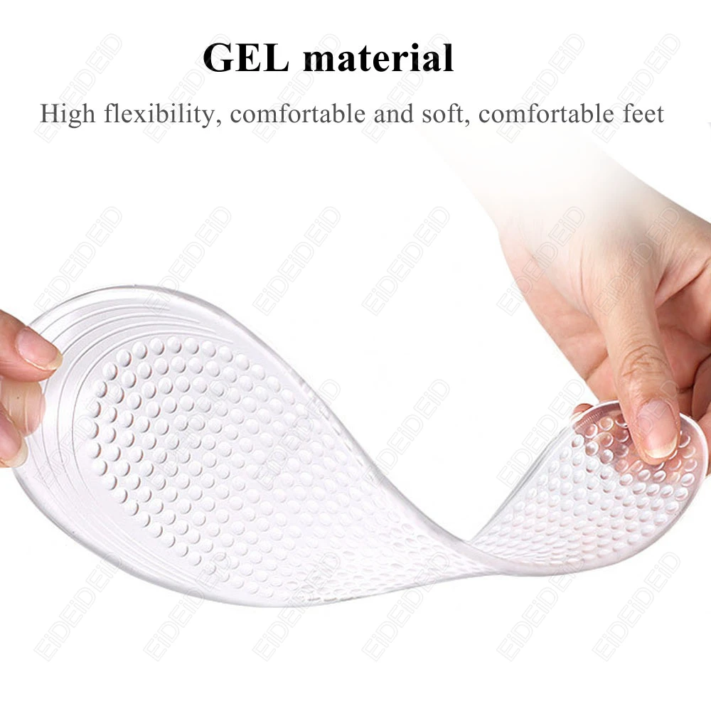 Silikon-Einlegesohlen für die gesamte Handfläche, schneller Versand, verdickte, ultraweiche, transparente Sommer-Anti-Schmerz-Einlegesohlen für Massage und Entspannung, für Damen und Herren – Detail 7