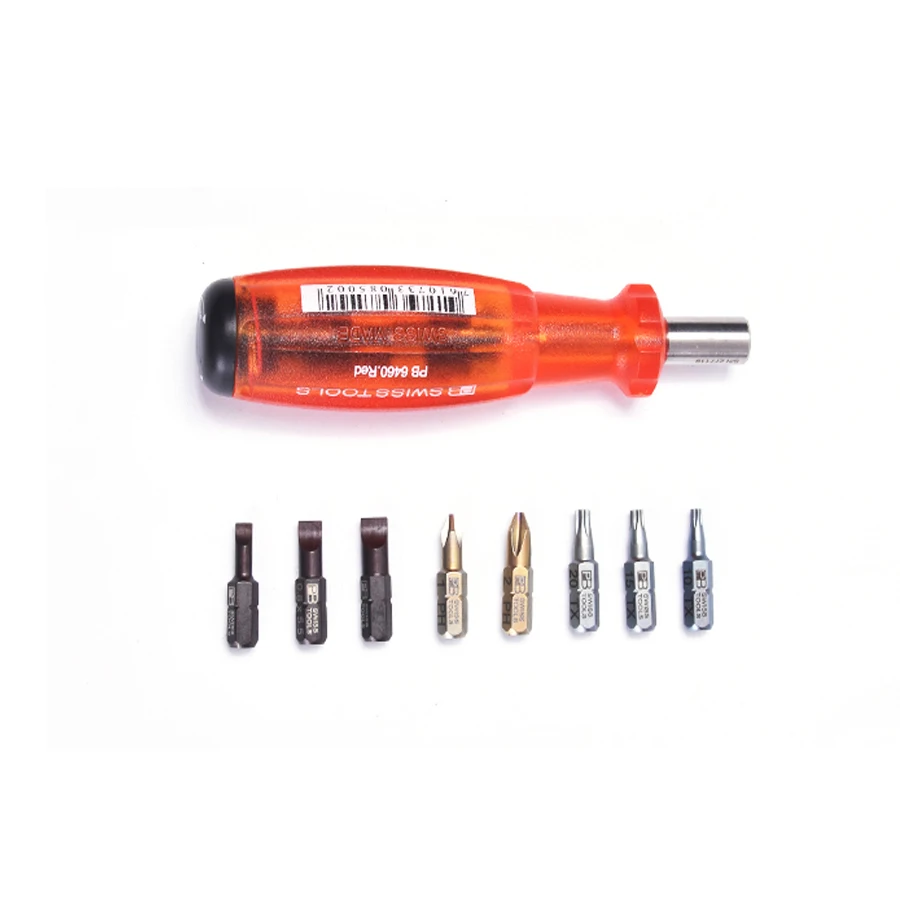 PB SWISS 6464 Series 8 in 1 Magazine Screwdriver With Integrated Bit MagazineMulti-colour Bit Inside–Pocket Magnetic Screwdriver