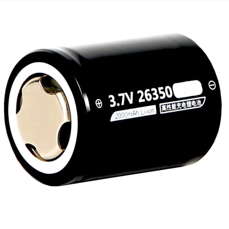 New 3.7V Full 2000mAh 26350 Li-ion Battery For Gyroscope Gimbal Stabilizer Flashlight Accumulator with Protection Board