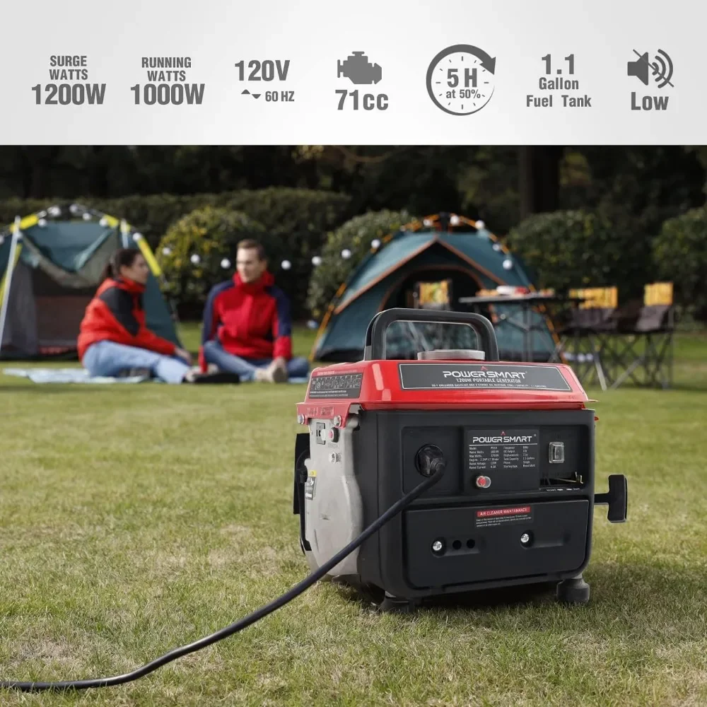 Imagem -03 - Gerador de Gás Portátil Powersmart Pequeno Gerador para Camping Ultraleve ao ar Livre Compatível com Epa e Carb Ps50a 1200w