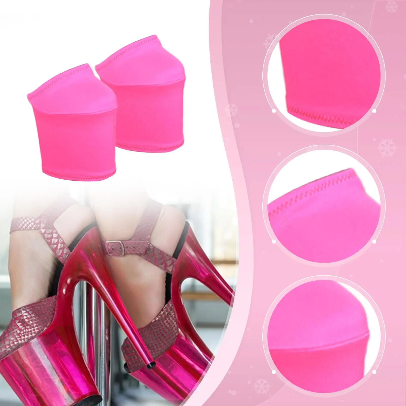 Pole Dance Shoe Protectors Rose Red Abrasion Resistant Elastic Sock Footwear Cover for Women Dancers