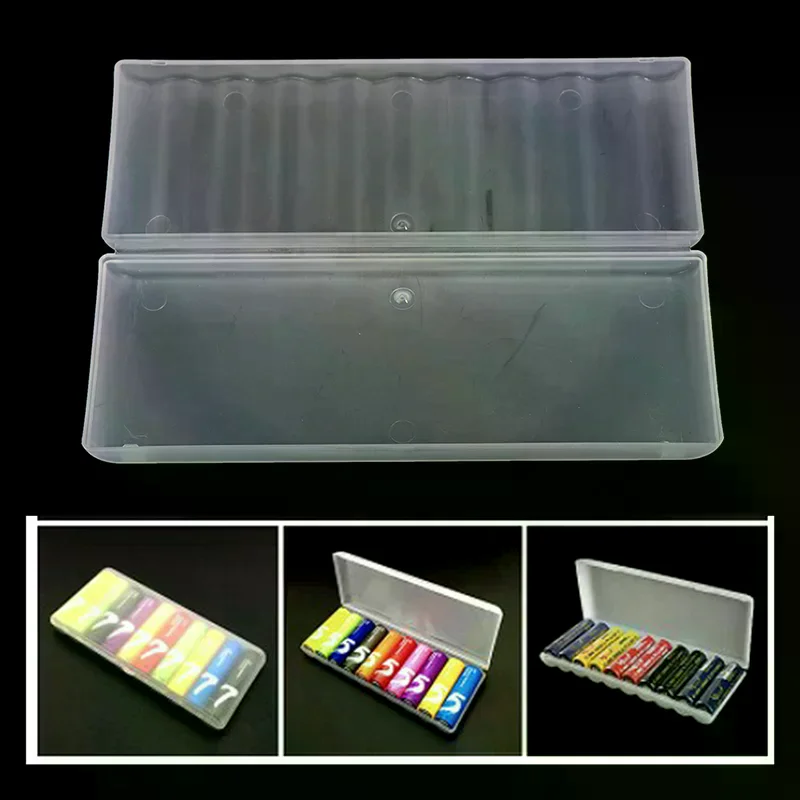 1 Pack Battery Storage Case Holder Organizer Box For 10 AA Batteries