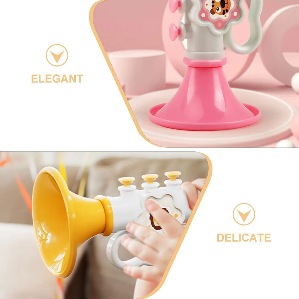 3Pcs Bright Colored Childrens Trumpet Noise Maker Realistic Sounds Ideal for Kindergarten Playtime Safe Durable Coordination