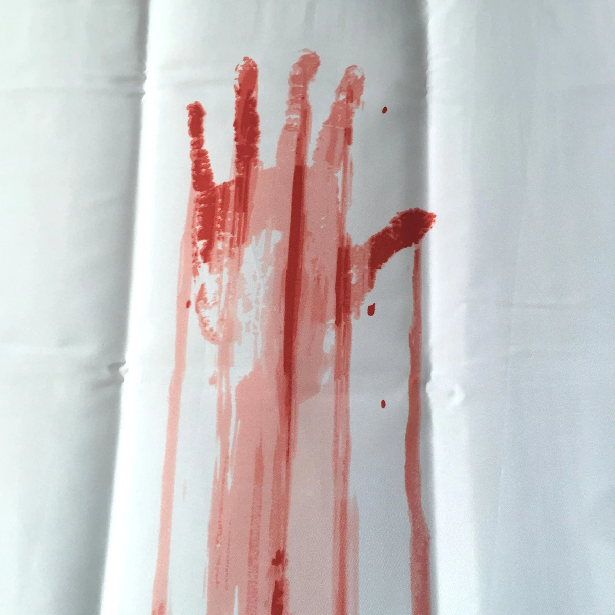 

Blood Handprint Shower Curtain Waterproof Easy to Clean Horror Gift for Halloween Decor Bathroom Curtains Shower Screen