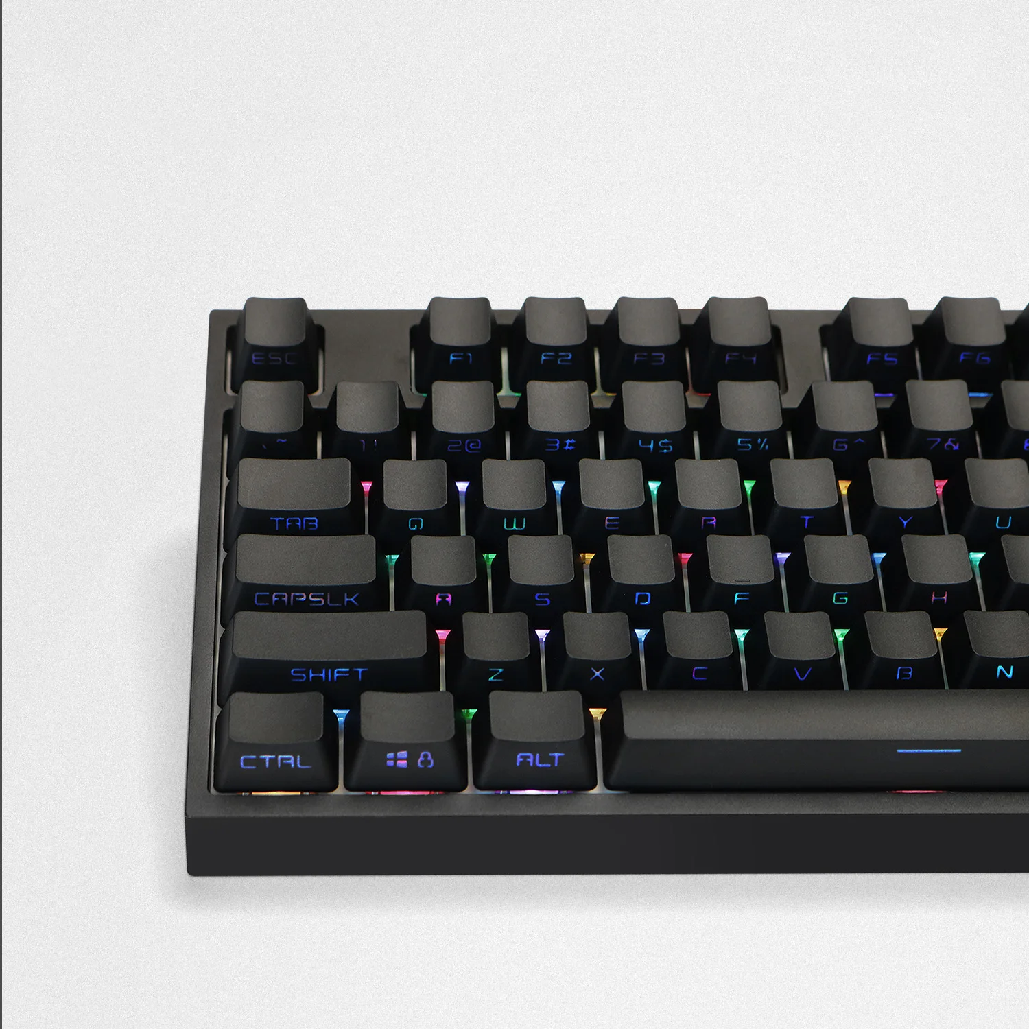 PBT Keycaps for Mechanical Keyboard OEM Profile Double Shot Side Print Backlight Through 87 104 134 Black White Color MX 8.0