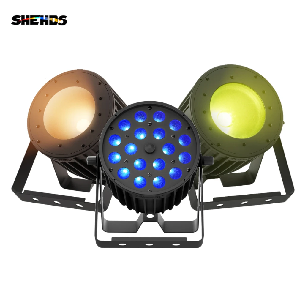 SHEHDS New Version LED 18X18W RGBWA UV /200W RGBACL 6IN1 200W Cool&Warm White COB Par Light Even Color Mixing DJ Projector Disco