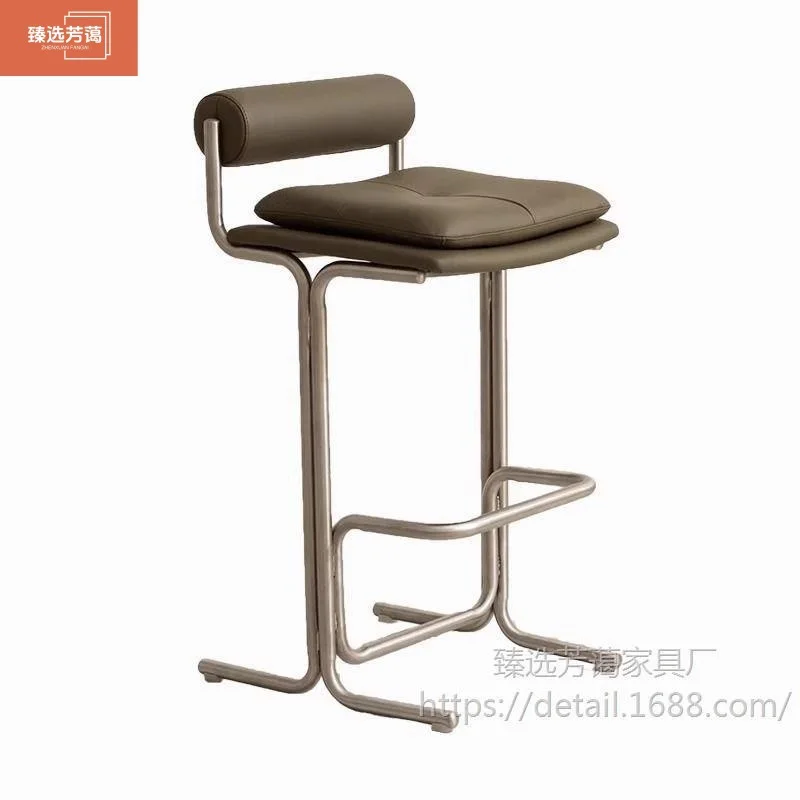 Gebrauchter Hochstuhl Designer Creative Bar High-End Island Barhocker aus Edelstahl