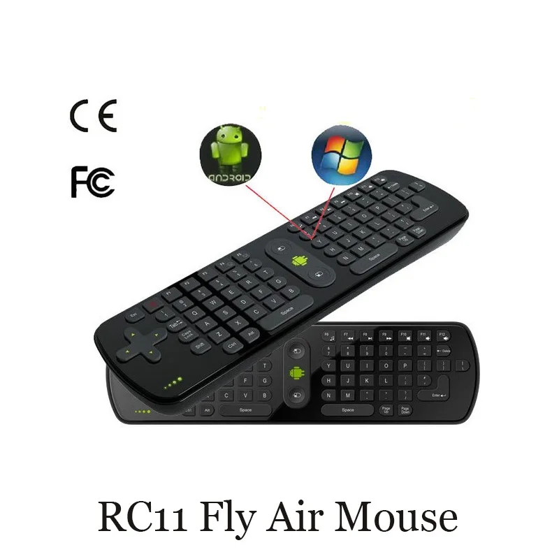 

2,4G Мини Беспроводная Английская Клавиатура RC11 Fly Air Mouse Пульт Дистанционного Управления Для Android TV BOX Dongle/Мини Компьютер ПК Медиаплеер