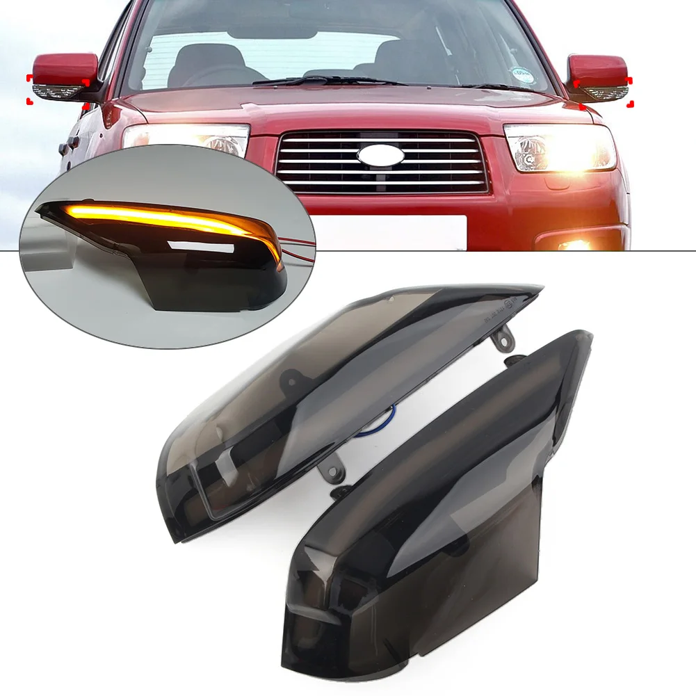 

2Pcs Car Rearview Mirror Lamp LED Dynamic Turn Signal Lights For Subaru Forester Legacy Outback 2003 2004 2005 2006 2007 2008