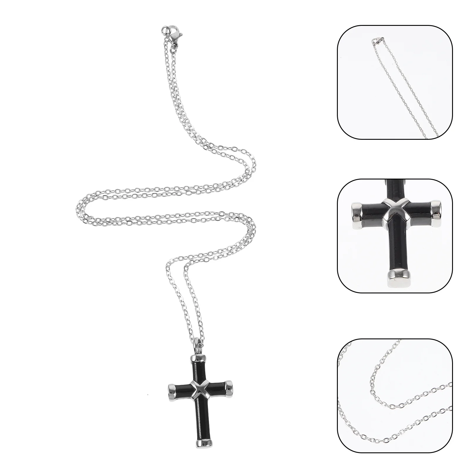 

Ashes Urn Necklace Stainless Steel Cross Pendant Cremation Memorial Jewelry Keepsake Necklace for Ashes Loved One