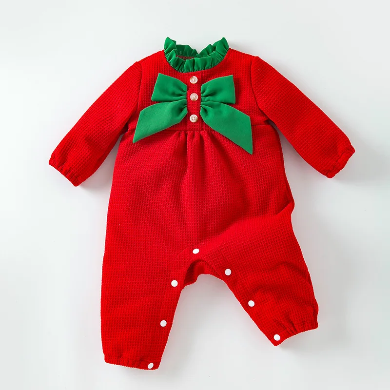 New Arrival Christmas Baby Romper Outfit Red Green Boys Girls Jumpsuit Xmas New Year Clothing Festival Wear