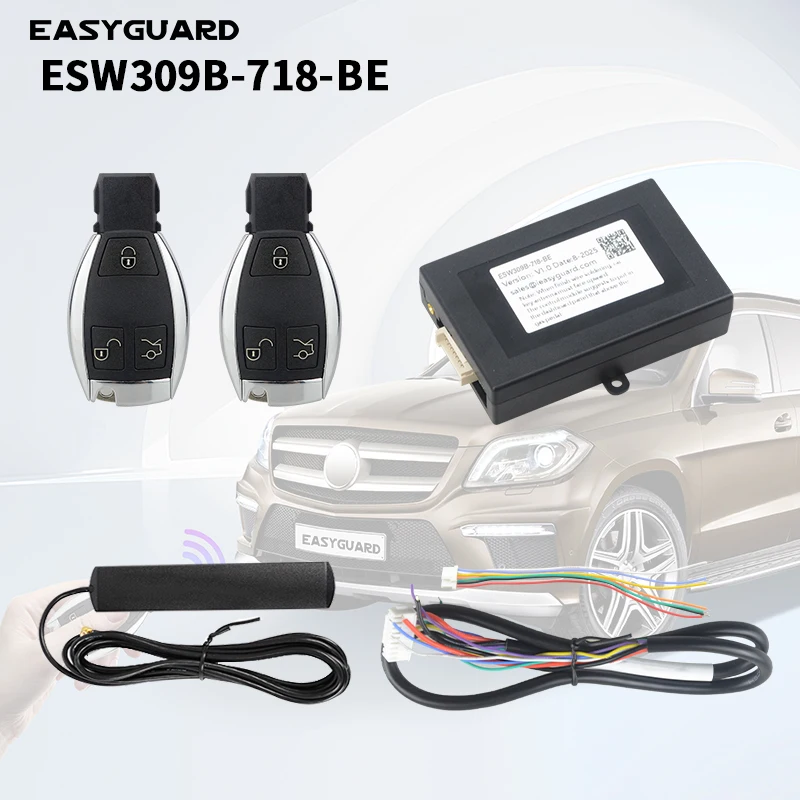 EASYGUARD Smart Key Fit for Selected Mercedes Benz FBS3 09-14 Class W212 & 2014 +FBS4 C GLC S Class With Turn Key Start Only