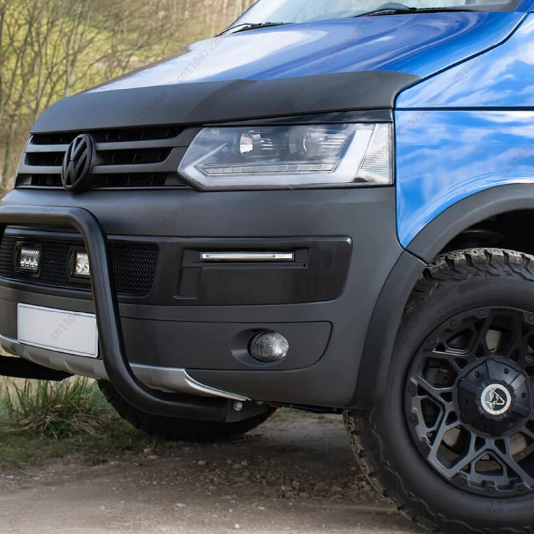 Front Headlight Eyebrows Eyelid For Volkswagen T5.1 2010-2015 ABS Gloss Black Lids Lamp Cover Sticker Frame Surround Protection