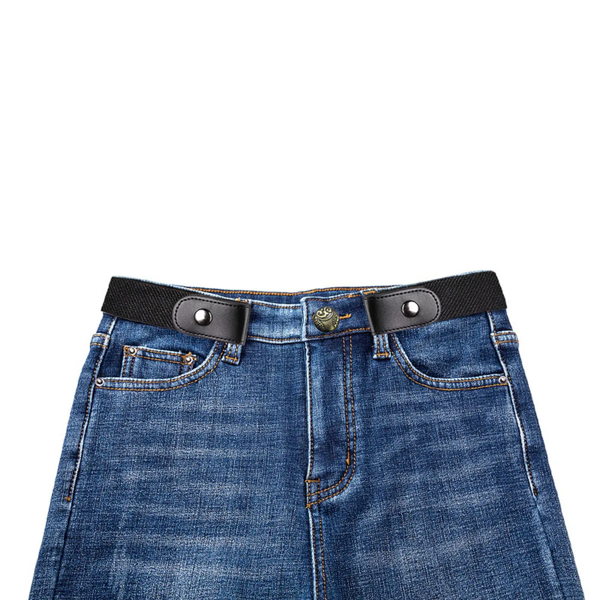 

Slim Stretch Invisible Unisex Lazy No Buckle Belt 115Cm Size Comfortable Waist Band For Jeans Pants Dresses