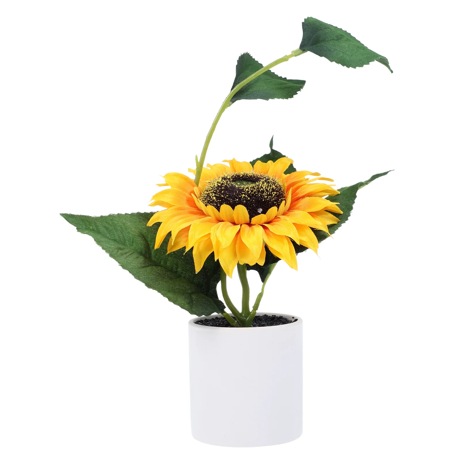 

Realistic Sunflower Potted Plant Decor Simulation Bonsai Safe Materials Fine Workmanship Living Room Study Decoration