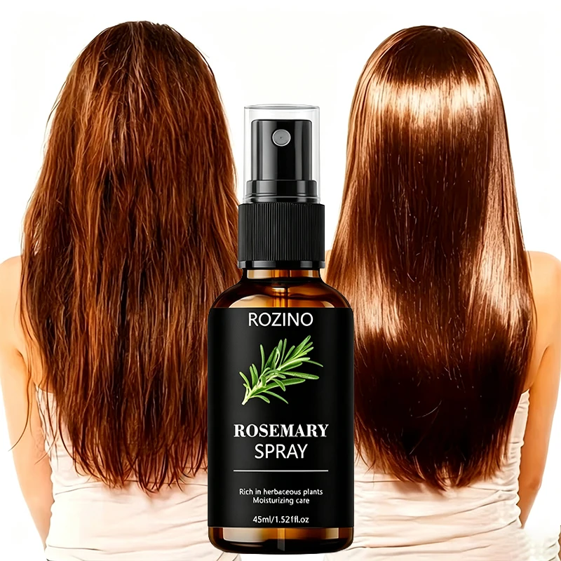 Rosemary Essential Oil Spray, Can Be Used as a Hair Care Essential Oil, for Hair Care and Moisturizing, Softening, for Dry, Rough, and Frizzy Hair, Gentle Dual-Pronged Care, Makes Hair Look More Shiny, Spray Design, Easy to Use