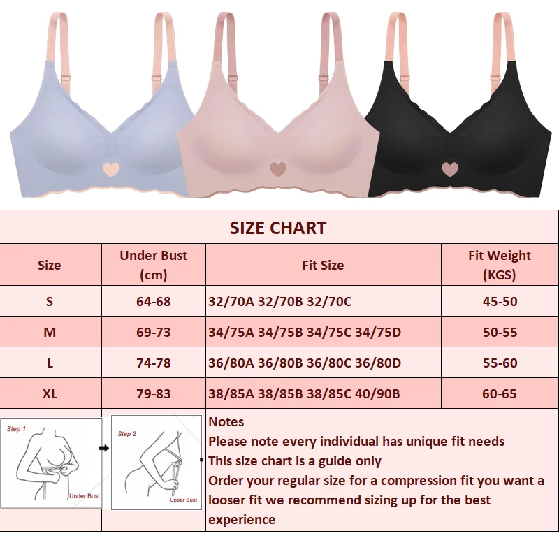 2pcs Women Seamless Push Up Bras Sexy Backless Underwear Deep V Neck Brassiere Removable Padded Bralette Wireless Soft Lingerie