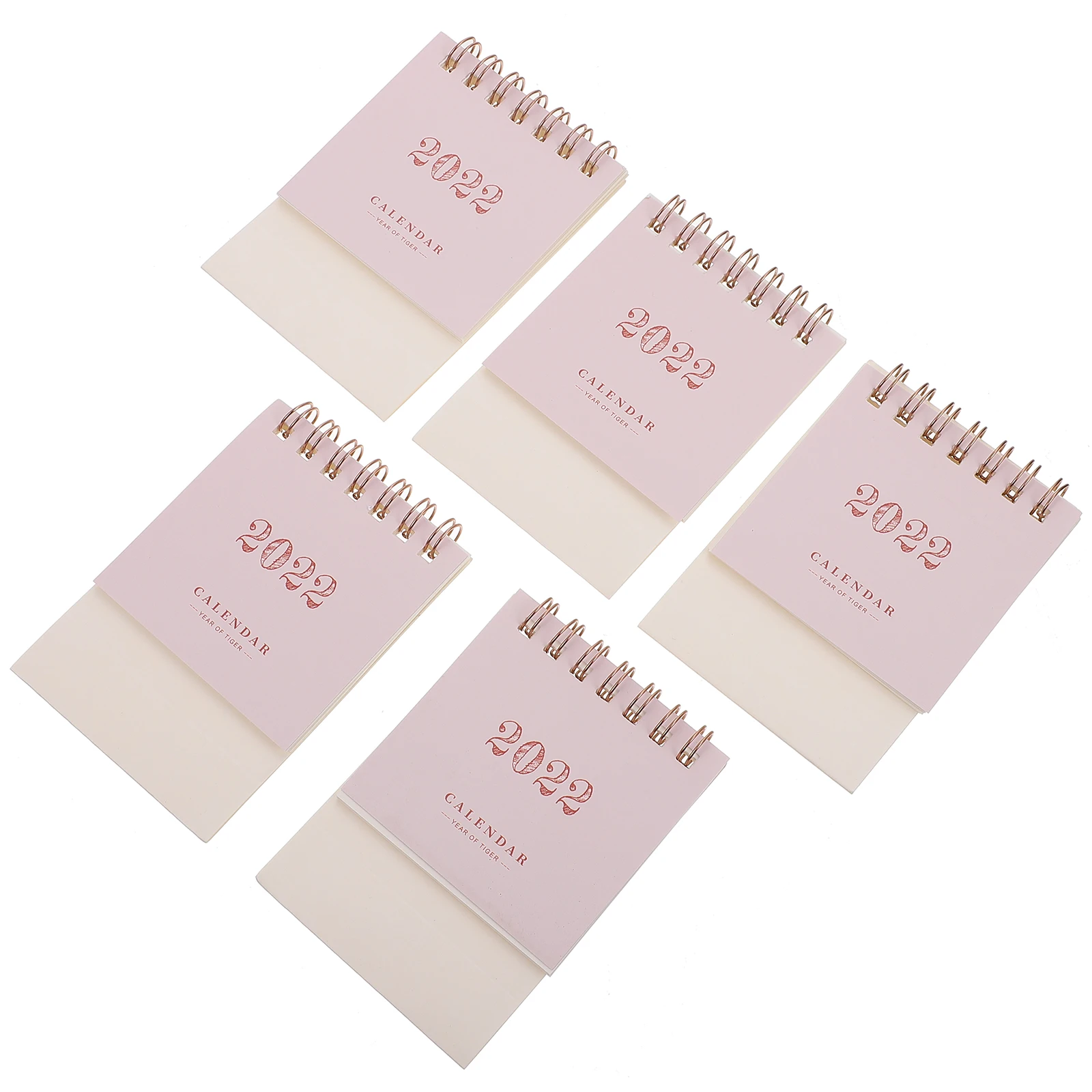 

5 Pcs Mini Desk Calendar Smooth Practical Foldable Design Save Space Home Office Decorations Gifts 2022 Table Paper Schedule