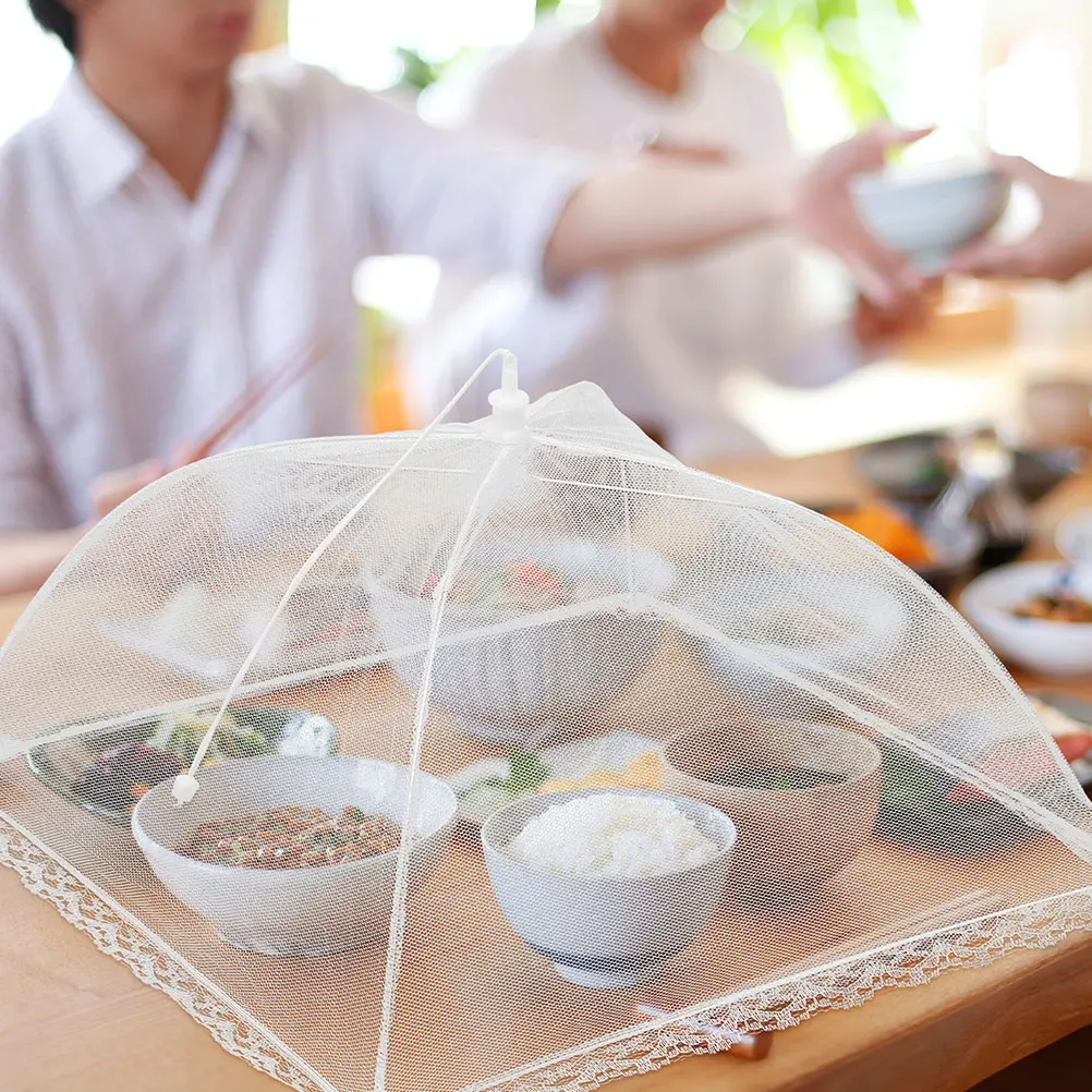 Fine Mesh Food Cover Reusable Foldable Outdoor Protector for Camping Picnic Dining Table Kitchen Storage Food Tent Shield